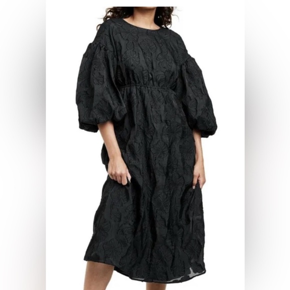 Kika Vargas x Target women’s black floral textured dress S - Picture 2 of 8